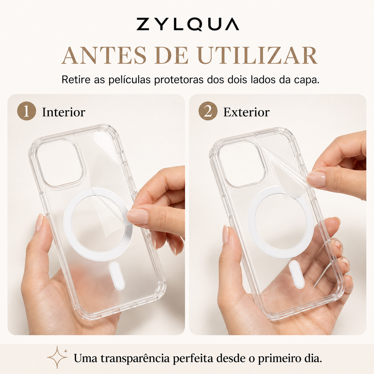 Zylqua Capa Magnética Transparente